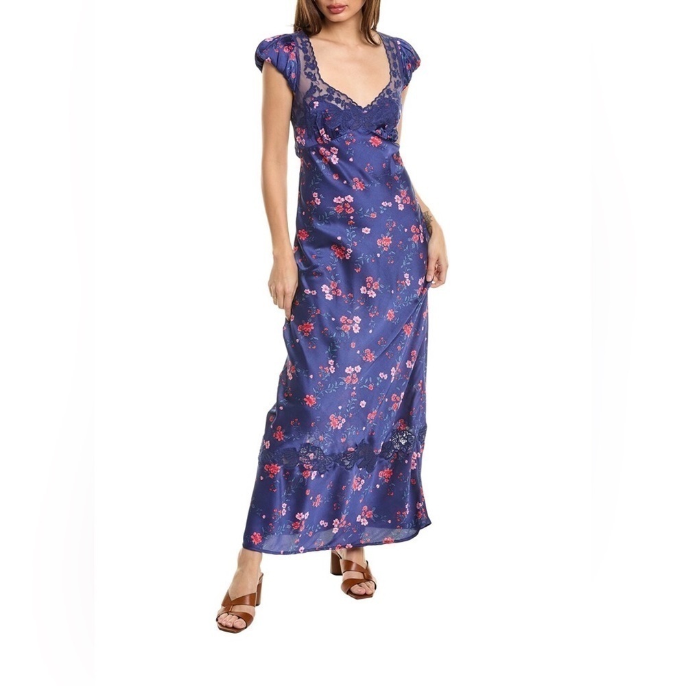 NEW Free People Floral Lace Trim Dress